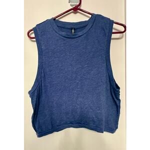 Body Brand Cropped Tank Top Athletic Navy Women's S